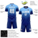 Weiß-Royal Uniform Fashion Light Sublimation Blau Fußball Fade Custom Jersey Weiß-Royal Uniform Fashion Light Sublimation Blau Fußball Fade Custom Jersey