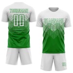 Weiße Sublimation Gras Jersey Grün Custom Fußball Uniform Weiße Sublimation Gras Jersey Grün Custom Fußball Uniform