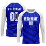 Royal Jersey Uniform Fußball Sublimation Weiß-Marineblau Custom Royal Jersey Uniform Fußball Sublimation Weiß-Marineblau Custom