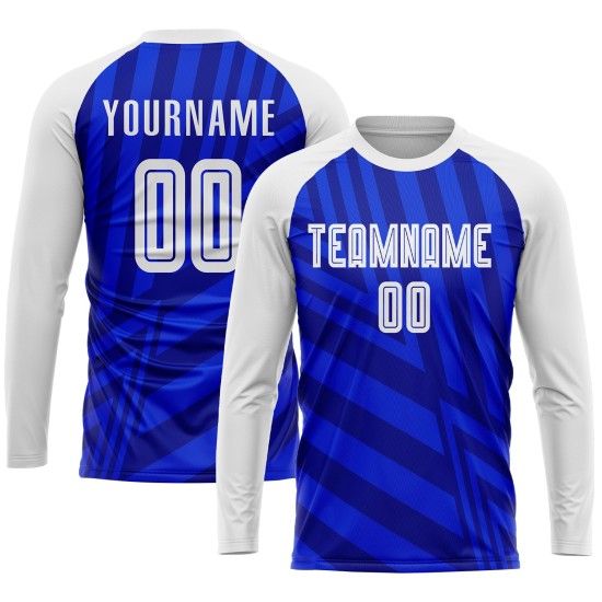 Royal Jersey Uniform Fußball Sublimation Weiß-Marineblau Custom Royal Jersey Uniform Fußball Sublimation Weiß-Marineblau Custom