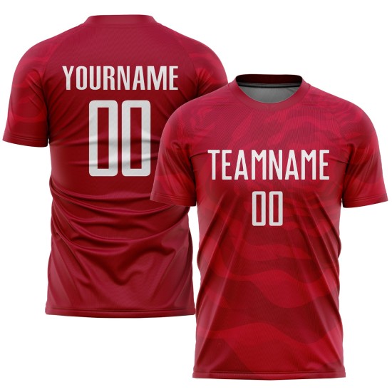 Trikot Weiß Sublimation Uniform Rot Custom Fußball Trikot Weiß Sublimation Uniform Rot Custom Fußball