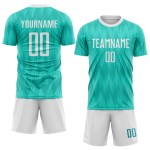 Sublimationstrikot Aqua Uniform Weiß Fußball Custom Sublimationstrikot Aqua Uniform Weiß Fußball Custom