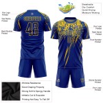 Gelbes Royal Uniform Fußball Sublimationstrikot Custom Gelbes Royal Uniform Fußball Sublimationstrikot Custom