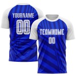 Royal Jersey Uniform Fußball Sublimation Weiß-Marineblau Custom Royal Jersey Uniform Fußball Sublimation Weiß-Marineblau Custom