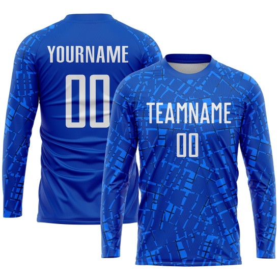 Weißes Trikot Uniform Fußball Royal Sublimation Custom Weißes Trikot Uniform Fußball Royal Sublimation Custom