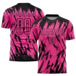 Jersey Sublimation Custom Fußball Rosa Uniform Schwarz Jersey Sublimation Custom Fußball Rosa Uniform Schwarz