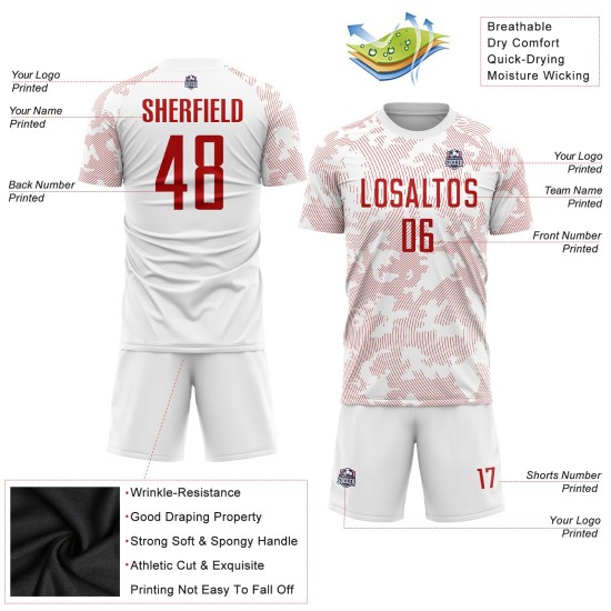 Sublimation Uniform Custom Rot Weiß Jersey Fußball Sublimation Uniform Custom Rot Weiß Jersey Fußball