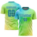 Teal-Weiß Jersey Sublimation Custom Dye Tie Uniform Fußball Teal-Weiß Jersey Sublimation Custom Dye Tie Uniform Fußball