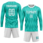 Sublimationstrikot Aqua Uniform Weiß Fußball Custom Sublimationstrikot Aqua Uniform Weiß Fußball Custom