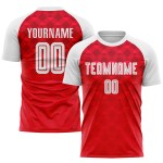Jersey Uniform Weiß Rot Fußball Sublimation Custom Auswärts Jersey Uniform Weiß Rot Fußball Sublimation Custom Auswärts
