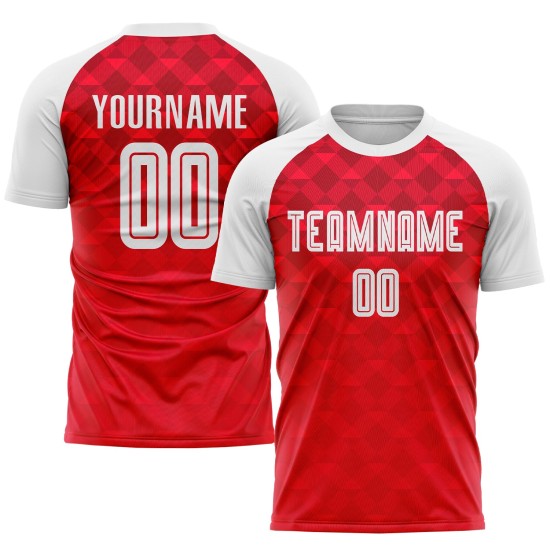 Jersey Uniform Weiß Rot Fußball Sublimation Custom Auswärts Jersey Uniform Weiß Rot Fußball Sublimation Custom Auswärts