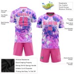 Dye Fußballuniform Custom Sublimation Jersey Krawatte Pink-Weiß Dye Fußballuniform Custom Sublimation Jersey Krawatte Pink-Weiß