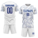 Benutzerdefiniertes Fußball-Sublimationstrikot Royal Uniform Weiß Benutzerdefiniertes Fußball-Sublimationstrikot Royal Uniform Weiß