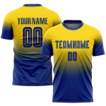 Benutzerdefinierte Gold Fade Fashion Jersey Royal Soccer Sublimation Uniform Benutzerdefinierte Gold Fade Fashion Jersey Royal Soccer Sublimation Uniform
