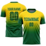 Gold Kelly Sublimation Fashion Fade Custom Green Jersey Fußballuniform Gold Kelly Sublimation Fashion Fade Custom Green Jersey Fußballuniform