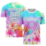 Jersey Uniform Krawatte Sublimation Custom Dye Blau Weiß-Licht Fußball Jersey Uniform Krawatte Sublimation Custom Dye Blau Weiß-Licht Fußball