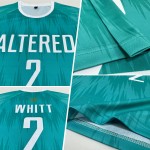 Sublimationstrikot Aqua Uniform Weiß Fußball Custom Sublimationstrikot Aqua Uniform Weiß Fußball Custom