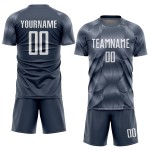 Trikot Sublimation Grau Uniform Weiß Fußball Custom Steel Trikot Sublimation Grau Uniform Weiß Fußball Custom Steel