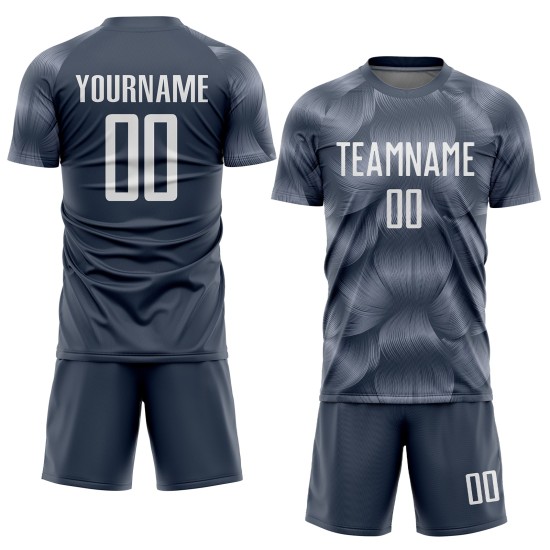 Trikot Sublimation Grau Uniform Weiß Fußball Custom Steel Trikot Sublimation Grau Uniform Weiß Fußball Custom Steel