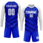 Royal Jersey Uniform Fußball Sublimation Weiß-Marineblau Custom Royal Jersey Uniform Fußball Sublimation Weiß-Marineblau Custom