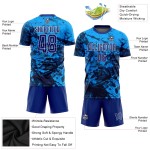 Tie Sublimation Dye Custom Uniform Fußballtrikot Royal-Weiß Tie Sublimation Dye Custom Uniform Fußballtrikot Royal-Weiß