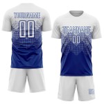 Fußball Custom Jersey Royal Sublimation Weiße Uniform Fußball Custom Jersey Royal Sublimation Weiße Uniform