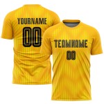 Sublimation Schwarzes Uniform Fußball Custom Gold Trikot Sublimation Schwarzes Uniform Fußball Custom Gold Trikot