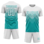 Jersey Aqua Soccer Custom Weiß Uniform Sublimation Jersey Aqua Soccer Custom Weiß Uniform Sublimation