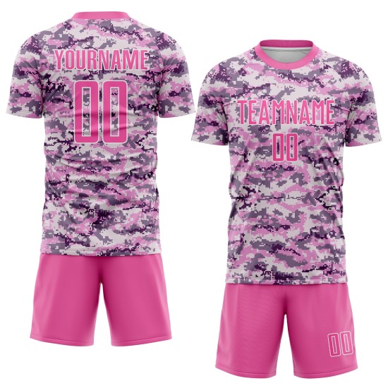 Fußball Pink-Weiß Salute Jersey To Camo Service Uniform Custom Sublimation Fußball Pink-Weiß Salute Jersey To Camo Service Uniform Custom Sublimation
