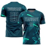 Fußball Custom Sublimation Uniform Grün-Blaugrün Jersey Grün Fußball Custom Sublimation Uniform Grün-Blaugrün Jersey Grün