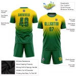 Gold Kelly Sublimation Fashion Fade Custom Green Jersey Fußballuniform Gold Kelly Sublimation Fashion Fade Custom Green Jersey Fußballuniform