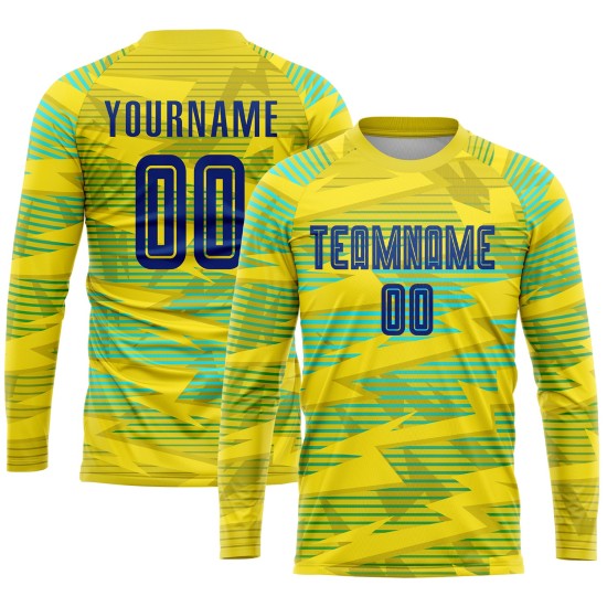 Blaues Trikot Royal-Light Custom Sublimation Fußballuniform Auswärts Gold Blaues Trikot Royal-Light Custom Sublimation Fußballuniform Auswärts Gold