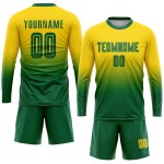 Gold Kelly Sublimation Fashion Fade Custom Green Jersey Fußballuniform Gold Kelly Sublimation Fashion Fade Custom Green Jersey Fußballuniform