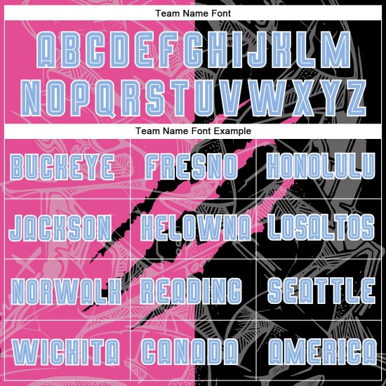 Benutzerdefinierte Sublimation Scratch Hellblau Graffiti Schwarz-Rosa Muster Fußball Jersey Uniform Benutzerdefinierte Sublimation Scratch Hellblau Graffiti Schwarz-Rosa Muster Fußball Jersey Uniform