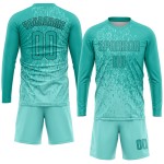 Uniform Sublimation Trikot Fußball Custom Aqua-Schwarz Aqua Uniform Sublimation Trikot Fußball Custom Aqua-Schwarz Aqua