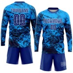 Tie Sublimation Dye Custom Uniform Fußballtrikot Royal-Weiß Tie Sublimation Dye Custom Uniform Fußballtrikot Royal-Weiß