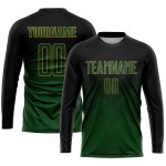 Gold Schwarz Jersey Grün-Alte Uniform Custom Sublimation Fußball Gold Schwarz Jersey Grün-Alte Uniform Custom Sublimation Fußball