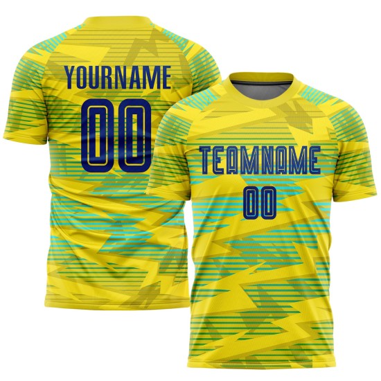 Blaues Trikot Royal-Light Custom Sublimation Fußballuniform Auswärts Gold Blaues Trikot Royal-Light Custom Sublimation Fußballuniform Auswärts Gold