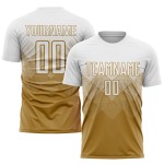 Fußball Weiß Sublimation Alte Uniform Gold Jersey Custom Fußball Weiß Sublimation Alte Uniform Gold Jersey Custom