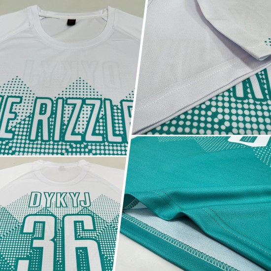 Jersey Aqua Soccer Custom Weiß Uniform Sublimation Jersey Aqua Soccer Custom Weiß Uniform Sublimation