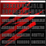 Uniform Fußballtrikot Rot Benutzerdefinierte Sublimation Schwarz-Weiß Uniform Fußballtrikot Rot Benutzerdefinierte Sublimation Schwarz-Weiß