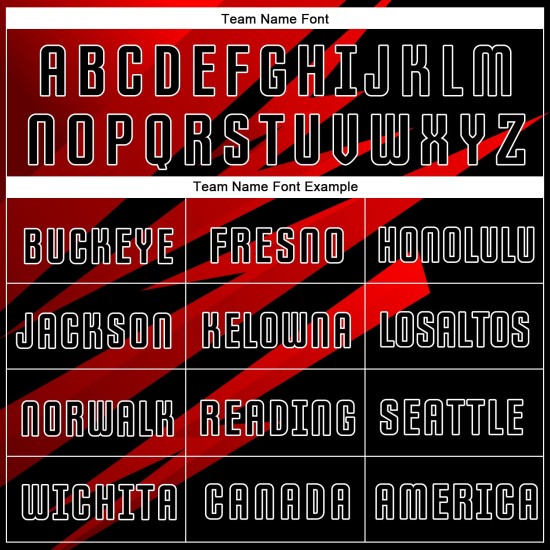Uniform Fußballtrikot Rot Benutzerdefinierte Sublimation Schwarz-Weiß Uniform Fußballtrikot Rot Benutzerdefinierte Sublimation Schwarz-Weiß