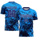 Tie Sublimation Dye Custom Uniform Fußballtrikot Royal-Weiß Tie Sublimation Dye Custom Uniform Fußballtrikot Royal-Weiß