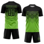 Schwarz Grün Uniform Sublimation Jersey Custom Neon Fußball Schwarz Grün Uniform Sublimation Jersey Custom Neon Fußball