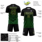 Gold Schwarz Jersey Grün-Alte Uniform Custom Sublimation Fußball Gold Schwarz Jersey Grün-Alte Uniform Custom Sublimation Fußball