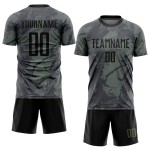 Olive Schwarz Fußball zu Jersey Sublimation Custom Uniform Salut Service Olive Schwarz Fußball zu Jersey Sublimation Custom Uniform Salut Service