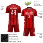 Uniform Rot Trikot Sublimation Fußball Custom Weiß Uniform Rot Trikot Sublimation Fußball Custom Weiß