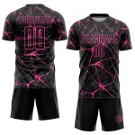 Fußball Custom Rosa Uniform Schwarz Sublimation Jersey Fußball Custom Rosa Uniform Schwarz Sublimation Jersey