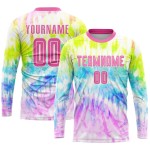 Benutzerdefinierte Trikot Krawatte Sublimation Fußball Uniform Farbstoff Rosa-Weiß Benutzerdefinierte Trikot Krawatte Sublimation Fußball Uniform Farbstoff Rosa-Weiß