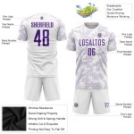 Jersey Sublimation Lila Weiß Fußball Custom Uniform Jersey Sublimation Lila Weiß Fußball Custom Uniform